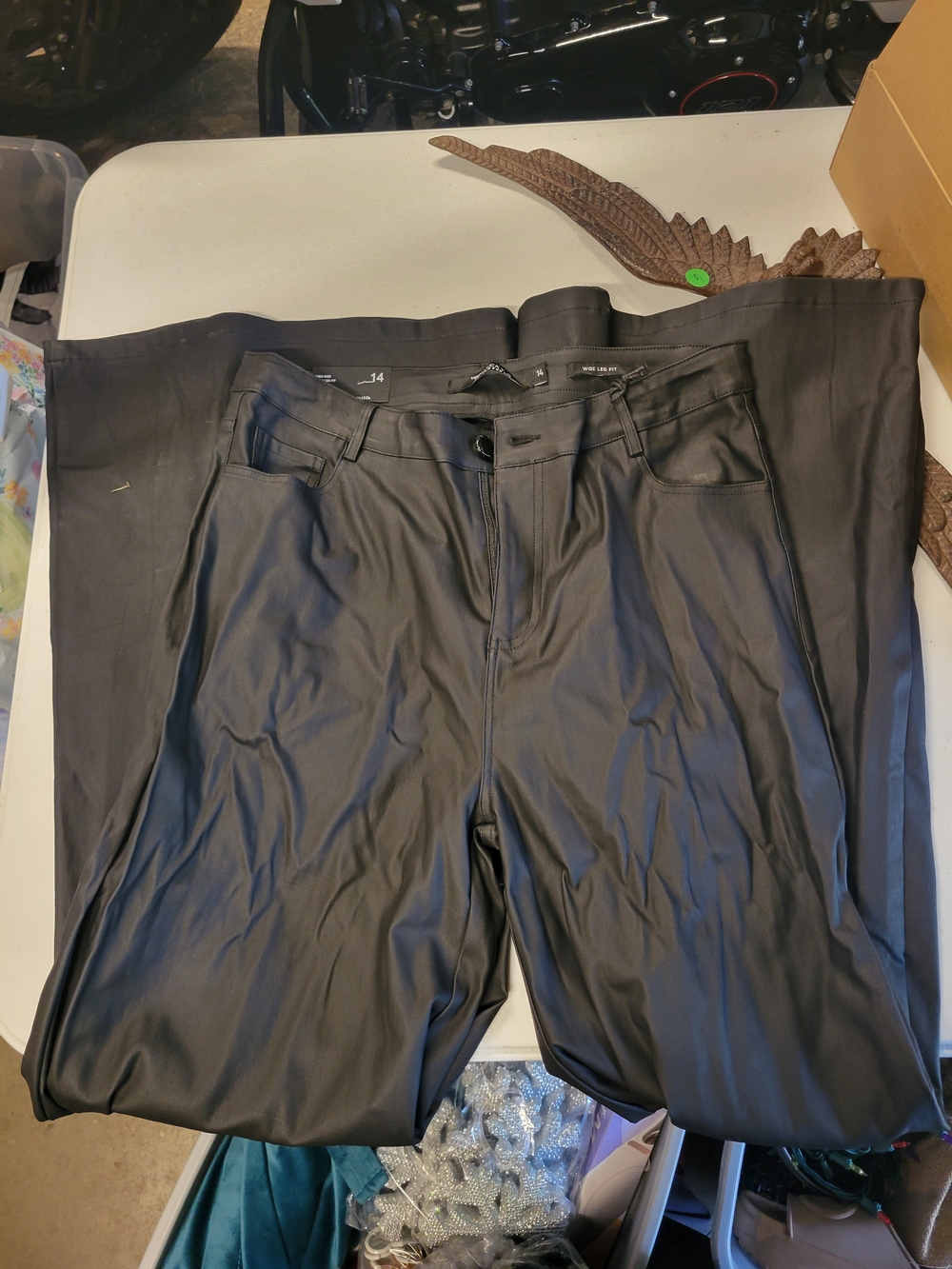 Lucky & Blessed Black Faux Leather Pants
